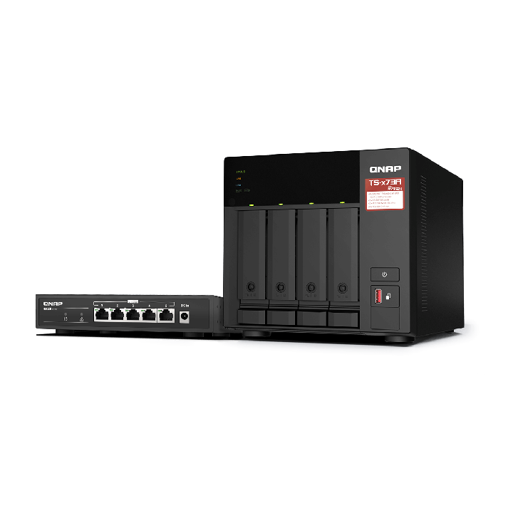 QNAP NAS 4 BAIE AMD V1000 4C8T 8GB DDR4SWITCH